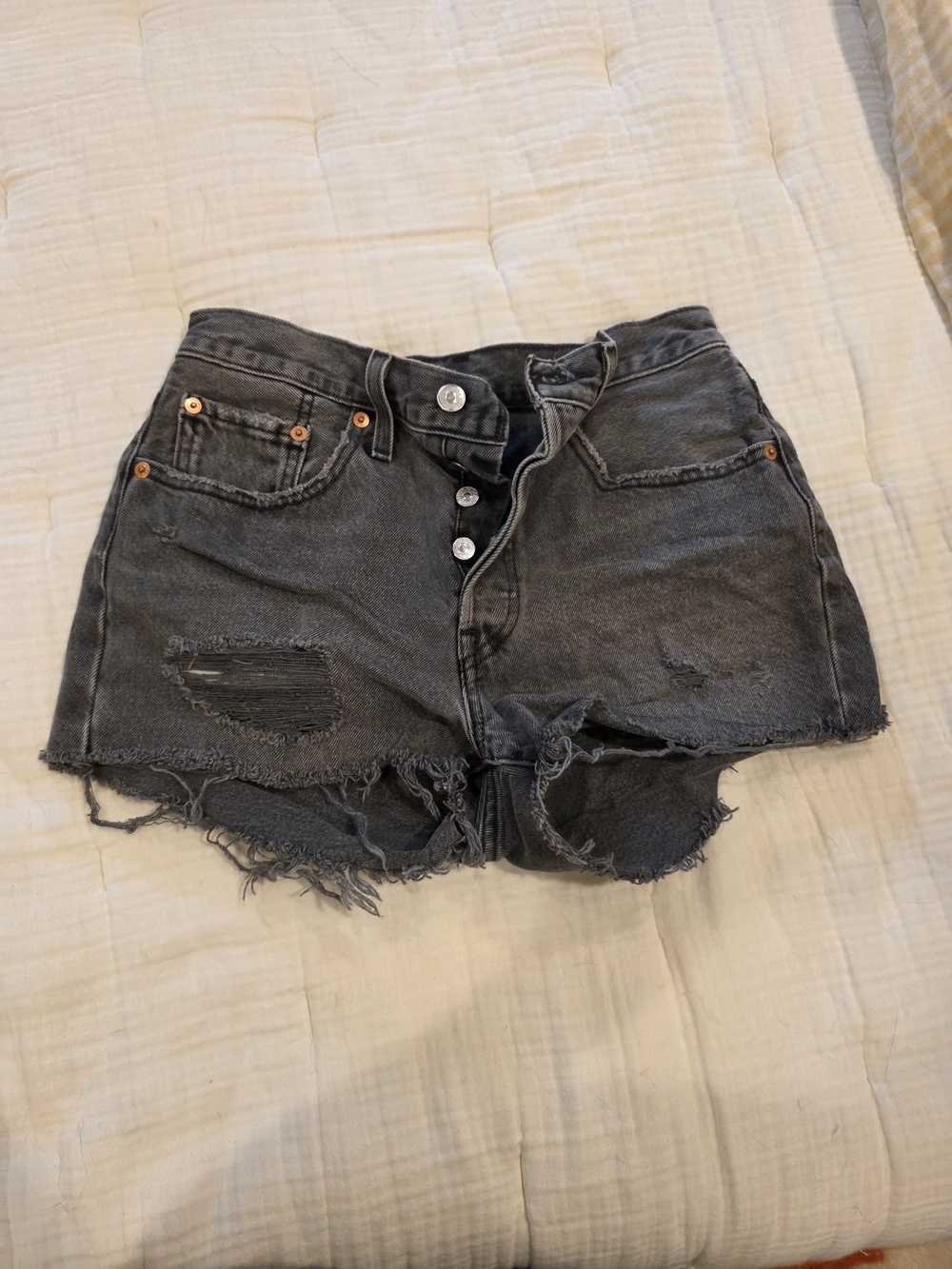 Bundle - 4 Pair Levi's 501 Denim Shorts - Black, Gray, Blue - Picture 4 of 9